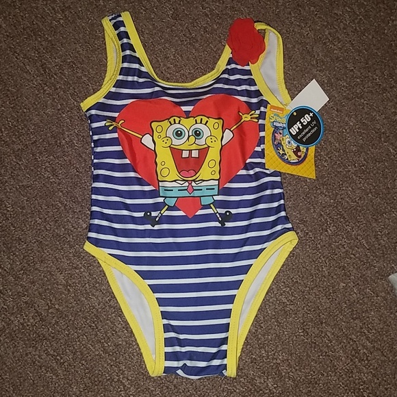 spongebob one piece bathing suit